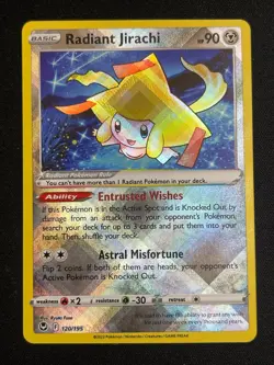 Pokemon Radiant Jirachi Radiant Rare SWSH12: Silver Tempest 120/195 LP - Image 1