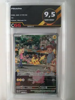Carte pokemon FRANCAIS Pikachu (MEW 173) 151 CGG 9,5 26040117 - Image 1