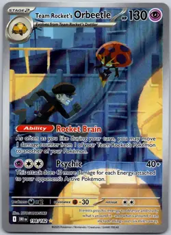 Team Rocket's Orbeetle 198/182 Illustration Rare Destined Rivals NM - Image 1