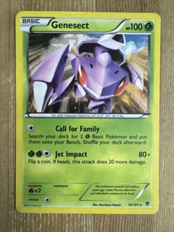 Pokemon Plasma Blast Cracked Ice Holo Rare Genesect 10/101 - HP - Image 1