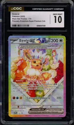 Pokemon CGC 10 Gem Mint SV Promo Full Art Eevee EX SVP174 - Image 1