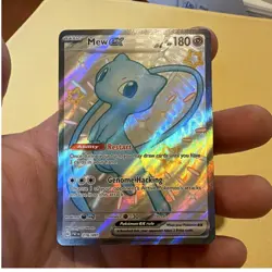 Pokemon Mew EX 216/091 SV: Paldean Fates Shiny Ultra Rare Holo Genome Hacking - Image 1