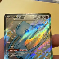 Pokemon Mew EX 216/091 SV: Paldean Fates Shiny Ultra Rare Holo Genome Hacking - Image 2