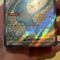 Pokemon Mew EX 216/091 SV: Paldean Fates Shiny Ultra Rare Holo Genome Hacking - Image 3