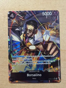 2024 ONE PIECE BORSALINO OP02-114 (SR) ALT ART THE BEST PRB01 TCG NM - Image 1
