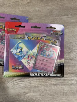 Pokemon TCG Prismatic Evolutions Tech Sticker Collection Sylveon Promo Card New - Image 2