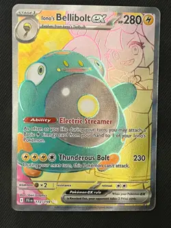Ionos Bellibolt 172/159 (JTG) Journey Together NM Full Art Pokemon Card - Image 4