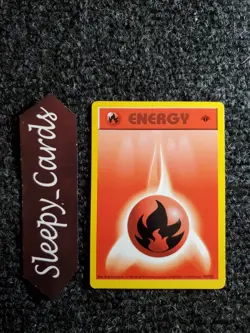 Pokemon Fire Energy 98/102 1st Edition Base Set Shadowless Card NM - Image 1