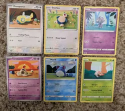 Lot of 6 Asako Ito Pokemon TCG Cards, knit Snorlax - Image 1