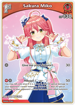 Sakura Miko U hololive OFFICIAL CARD GAME hBP03-028 Elite Spark ENGLISH - Image 1