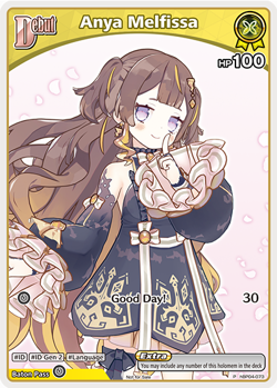 Anya Melfissa P hololive OFFICIAL CARD GAME hBP04-073 Curious Universe ENGLISH - Image 1