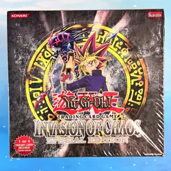 2004 Yugioh Invasion Of Chaos Special Edition Box Bundle Sealed *SLIGHT RIP* - Image 1