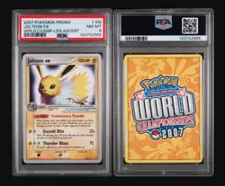 2007 Pokemon Card Jolteon ex 109/113 PSA 8 MINT World Champion Promo NEW CERT - Image 3
