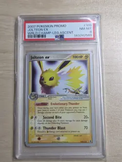 2007 Pokemon Card Jolteon ex 109/113 PSA 8 MINT World Champion Promo NEW CERT - Image 4