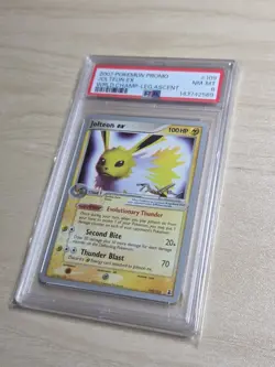 2007 Pokemon Card Jolteon ex 109/113 PSA 8 MINT World Champion Promo NEW CERT - Image 5