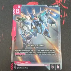 Gundam RX-105 ST09-001 Unit Card Hathaway Noa Space Earth 5/5 Gundam Card Game - Image 1