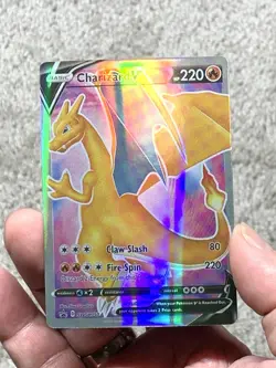 Charizard V HP220 Claw Slash #SWSH050 Holo Fan Art Display Card NM! - Image 1