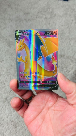 Charizard V HP220 Claw Slash #SWSH050 Holo Fan Art Display Card NM! - Image 2