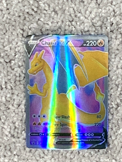 Charizard V HP220 Claw Slash #SWSH050 Holo Fan Art Display Card NM! - Image 3
