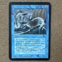 Alpha Ed Sea Serpent, MP, Magic the Gathering - Image 1