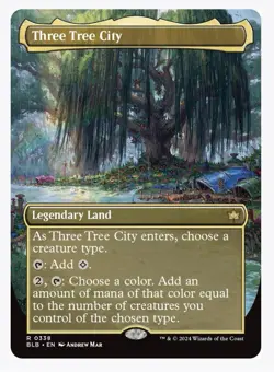 Three Tree City (Borderless) (0338) Bloomburrow Regular - Image 1
