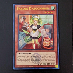 Parlor Dragonmaid BLMM-EN060 Emblazoned Ultra Rare 1st Edition Yugioh Card NM - Image 1