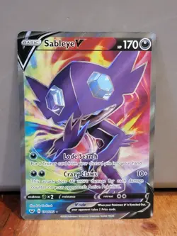 Sableye v Full Art Holo Ultra Rare Card 194/202 SWSH01 Sword & Shield - Image 1