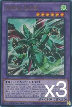 3X Yugioh Aerial Eater MP25-EN234 Ultra Rare 1st Edition NM - Image 1