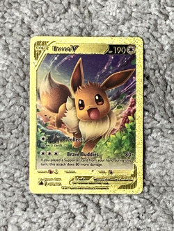 Eevee V HP190 Collect Blackstar Promo Gold Foil Fan Art Display Card - Image 1