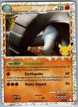 Donphan (Prime) 107/123 Celebrations: Classic Collection - Pokemon Card - NM - Image 1