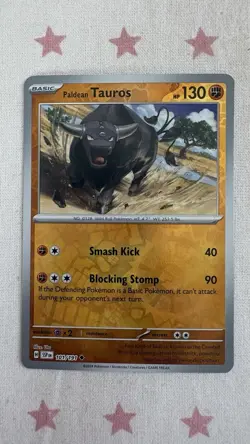 Paldean Tauros 101/191 Sv08: Surging Sparks Reverse Holo Pokemon TCG Card - Image 1
