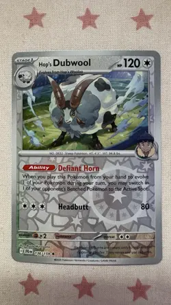Hop's Dubwool 136/159 Journey Together Reverse Holo Rare Pokemon TCG Card - Image 1