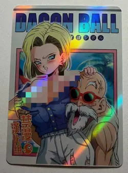 SEXY WAIFU Master Roshi & Android 18 DRAGON BALL ACG PREMIUM HOLO CARD NM - Image 1