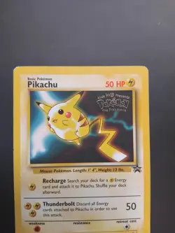 Pikachu 4 Black Star Movie Promo Stamped Non Holo WOTC TCG 1999 Pokemon Card - Image 2