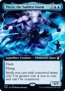 Near Mint x 1 Thryx, the Sudden Storm - Extended Art Theros Beyond Death Variant - Image 1
