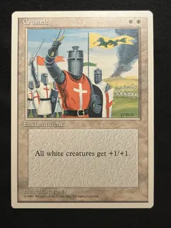 MTG Cruzade Crusades Enchantment 4th Edition 1995 Near Mint Magic The Gathering - Image 1