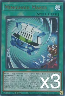 3X Yugioh Mimighoul Maker MP25-EN238 Ultra Rare 1st Edition NM - Image 1