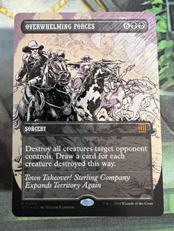Overwhelming Forces - Textured Foil Outlaws of Thunder Junction MTG - Image 1