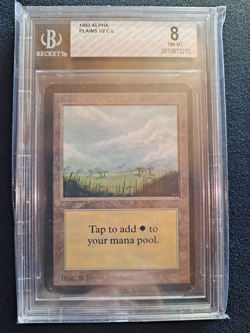 Plains V2 Magic The Gathering MTG Alpha BGS Beckett graded 8 NM-MINT - Image 1