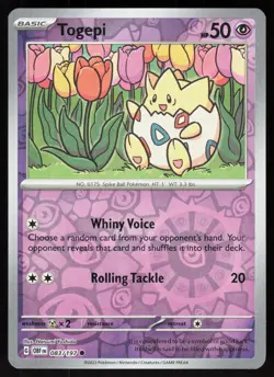 Togepi 083/197 Common Obsidian Flames Pokemon Reverse Holo Near Mint - Image 1