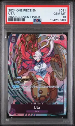 PSA 10 Uta (CS 2023 Event Pack) P-031 One Piece Championship Promo - Image 1