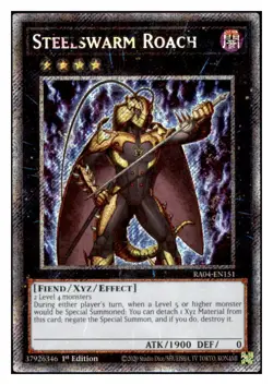 Yugioh Steelswarm Roach (Platinum Secret Rare) RA04-EN151 NM - Image 1