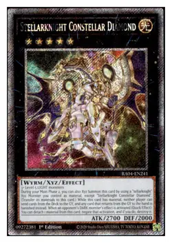 Yugioh Stellarknight Constellar Diamond (Platinum Secret Rare) RA04-EN241 NM - Image 1
