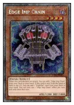 Yugioh Edge Imp Chain (Platinum Secret Rare) RA04-EN014 NM - Image 1