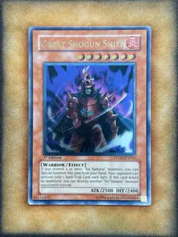 Yugioh Great Shogun Shien STON-EN013 Ultimate Rare 1st Ed LP - Image 1