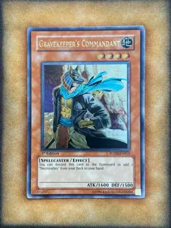Yugioh Gravekeeper's Commandant FOTB-EN015 Ultimate Rare 1st Ed LP - Image 1
