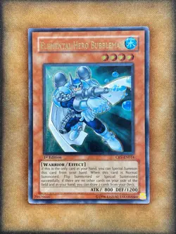 Yugioh Elemental Hero Bubbleman CRV-EN014 Ultimate Rare 1st Ed LP - Image 1