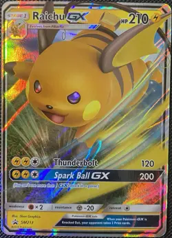 Raichu GX SM213 Sm Holo - Pokemon Card - Image 1