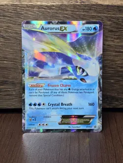Pokemon TCG Aurorus EX Black Star Promos Holo Card XY102 LP - Image 1