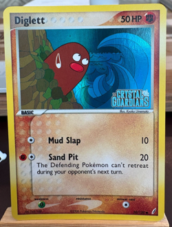 Diglett 50/100 Reverse Holo Stamped EX Crystal Guardians Pokemon Card LP - Image 1
